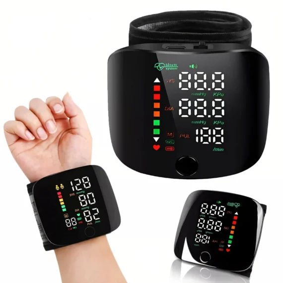 Digital Wrist Blood Pressure Monitor – Rechargeable (Free Shipping)